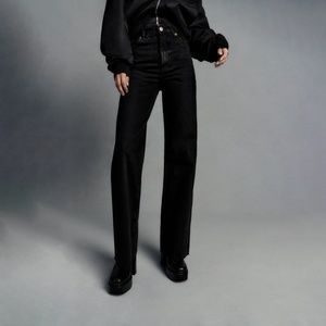 Zara TRF WIDE LEG JEANS Black